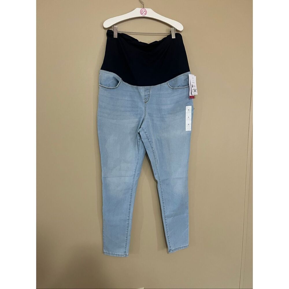 Isabel Maternity By Ingrid & Isabel Light Blue Skinny Jeans Woman’s Size 16 NEW